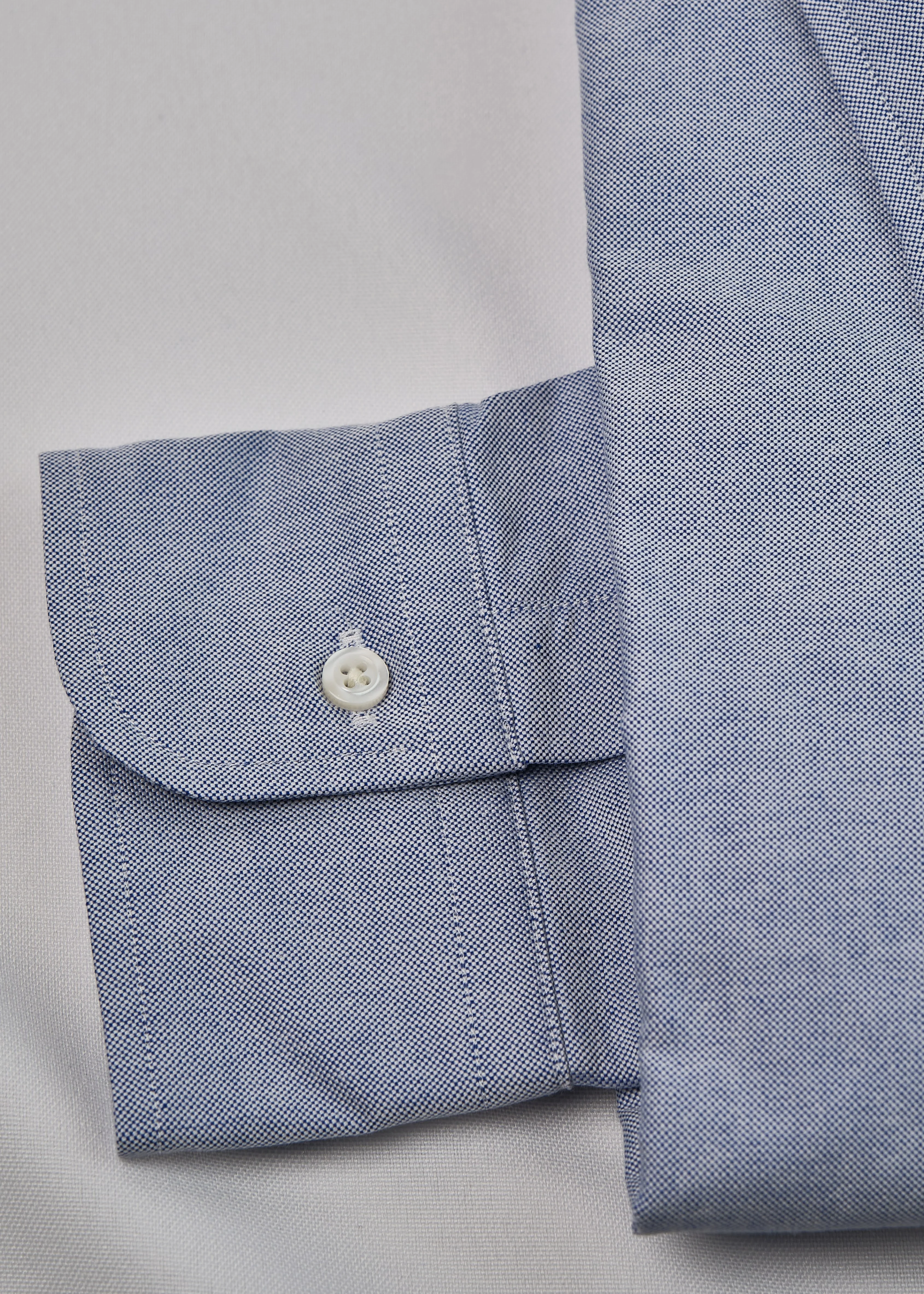 Blue Two-Ply Classic 100% Pima Cotton Oxford - Image 3